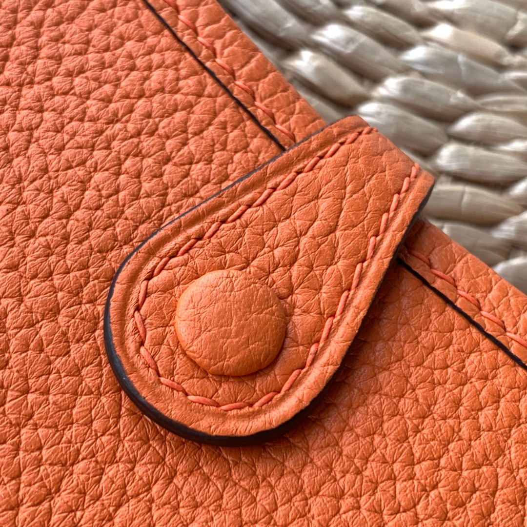 에르메스 미니 에블린16 오렌지 은장 토고가죽